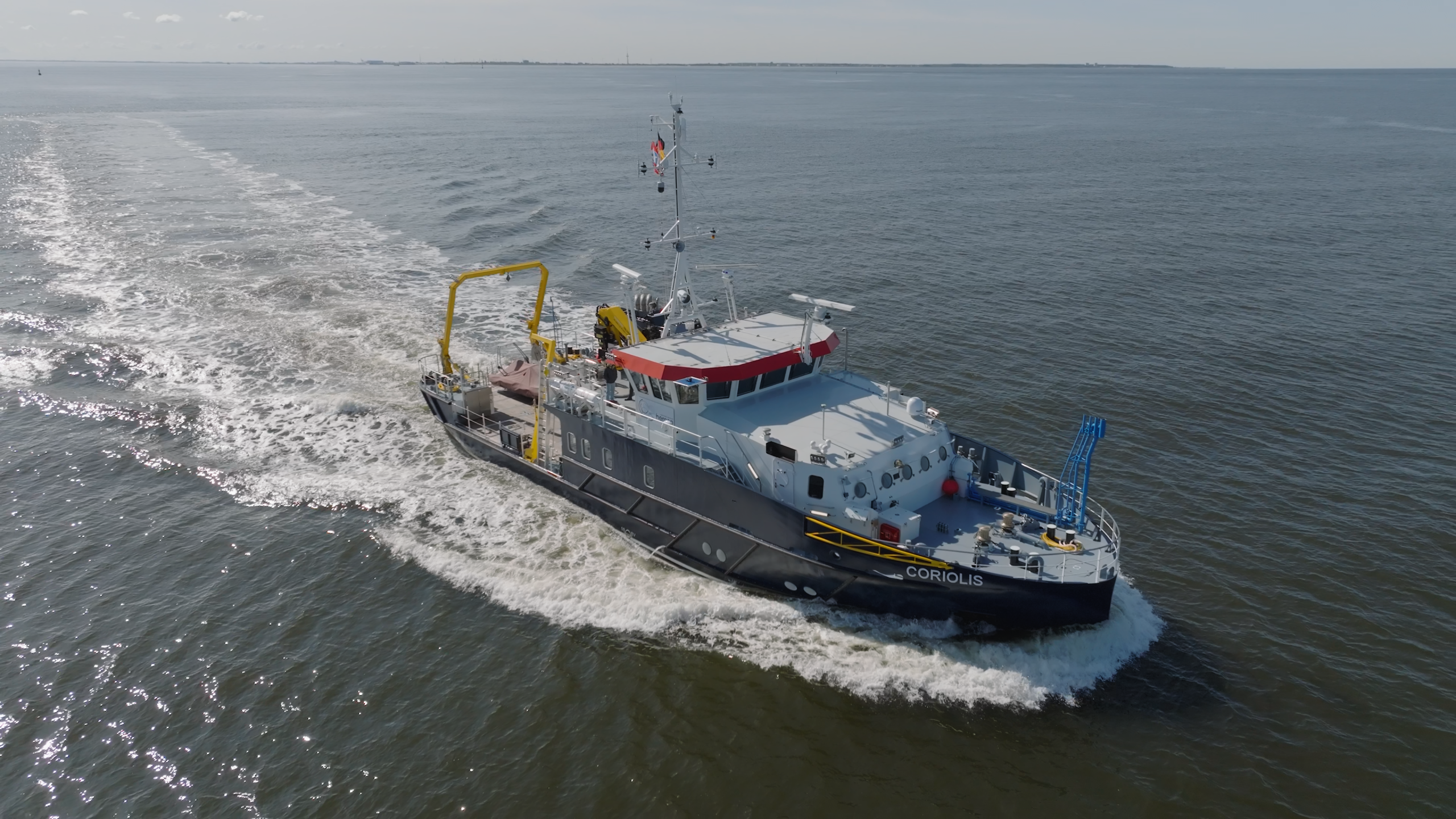 The research vessel Coriolis at its christening ceremony at Hitzler Werft shipyard in Lauenburg, Germany, November 18, 2024